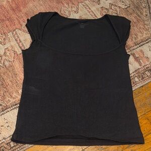 Brandy Melville Gray Capped Sleeve Top
